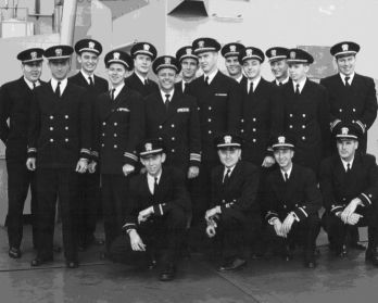 photograph of DER-386 Officers - 1955