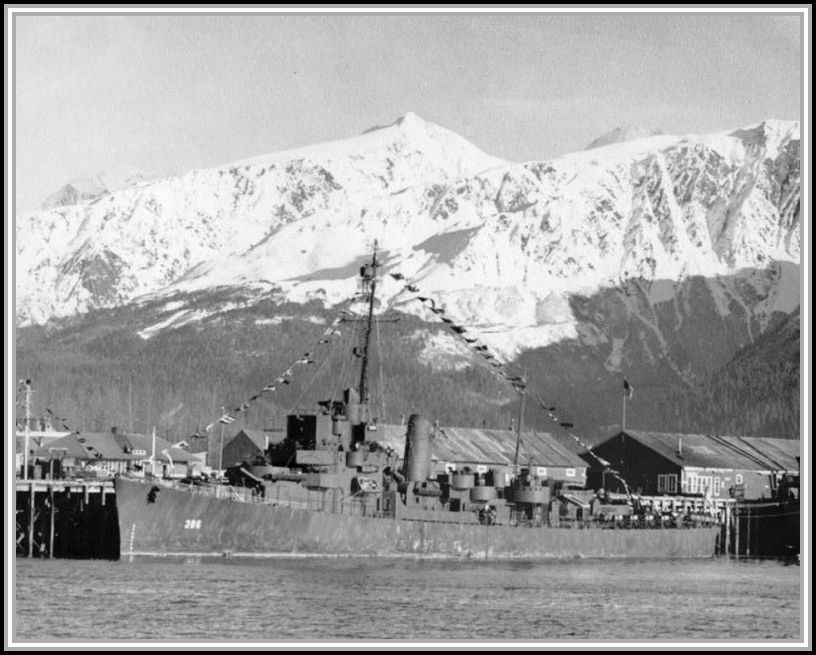 photograph taken 27 October, 1945 - Seward, Alaska.  Navy Day.