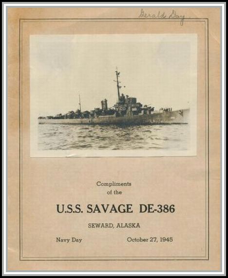 scan of program from Navy Day 1945