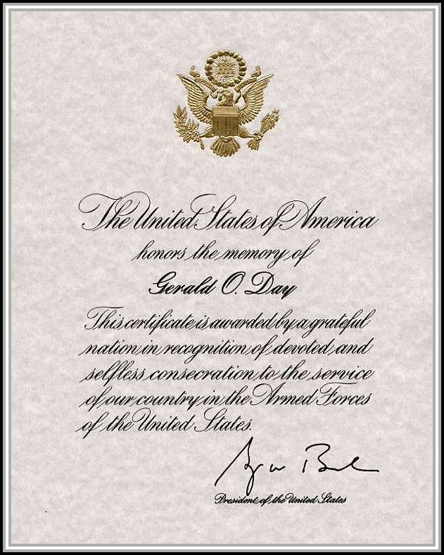 Presidential Memorial Certificate TUTORE ORG Master of Documents