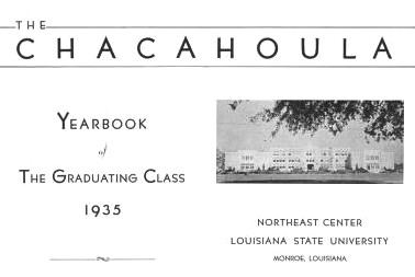 photocopy of Northeast Center of Louisiana State University, 1935