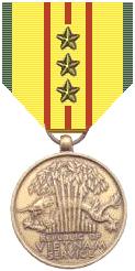 graphic of Vietnam Service Medal with 3 bronze stars