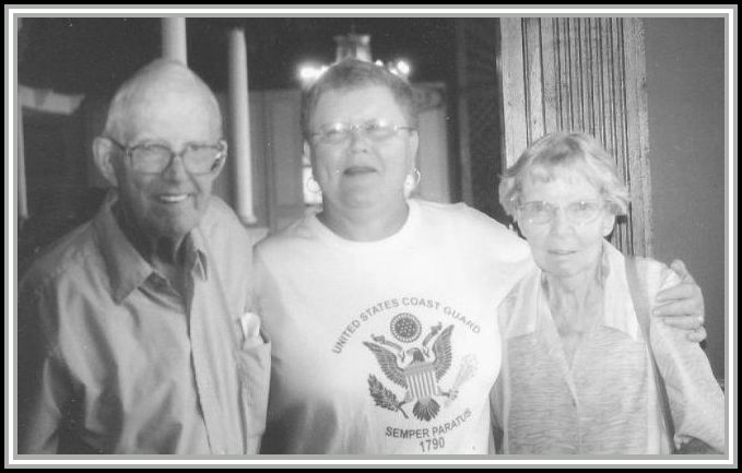 photograph of Rollins Coakley, Diane C. Day and June Coakley after visiting the WWII Memorial