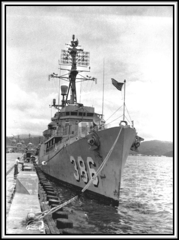 photograph of DER-386 in 1966. Unknown port.
